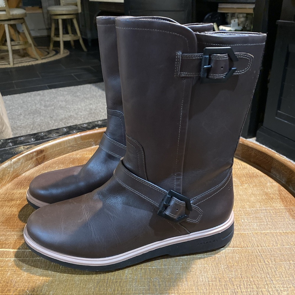 Cole Haan Grand Explorer Waterproof Brown Women Leather Boots Size 7.5 Insulated